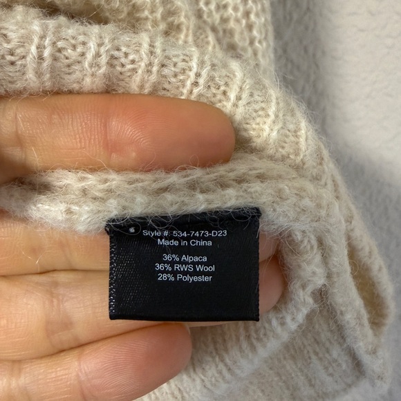 NWOT Jenni Kayne Hayes Cardigan Sand M Neutral Chunky Knit Minimalist - Picture 7 of 9